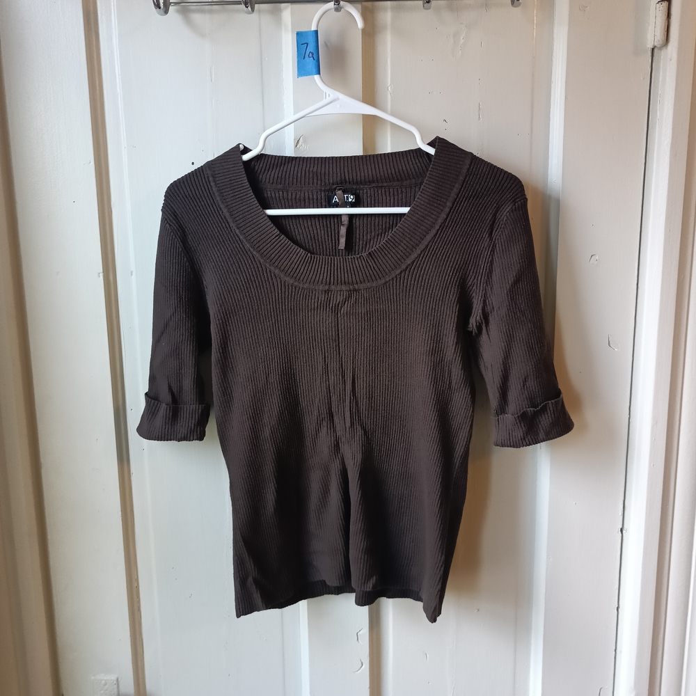 Apt. 9 Chocolate Brown Short Sleeve Top